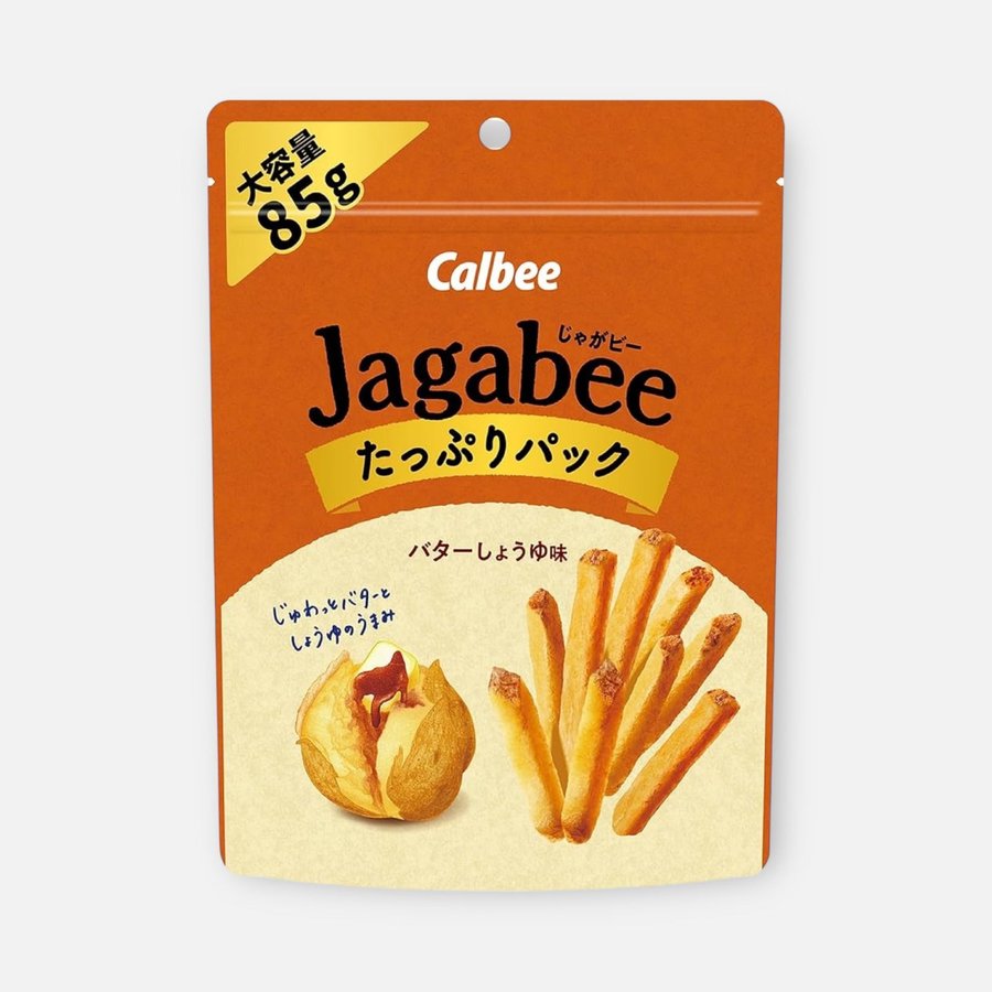 Calbee Jagabee Soy Sauce & Butter — product photo